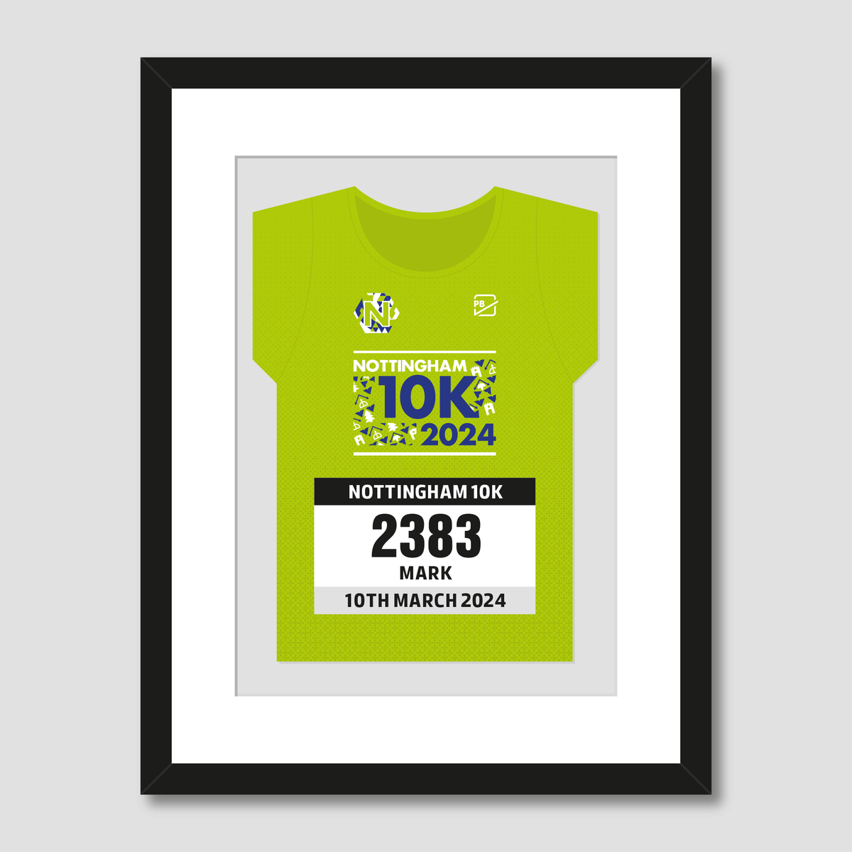 Run For All Nottingham 10k 2024 Personalised Race Memento Personal
