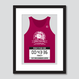 Percy Pud 10k personal best vest print