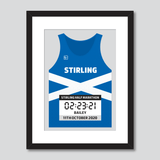 Stirling Marathon personal best vest print