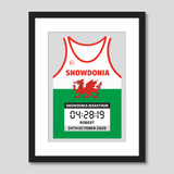 Snowdonia Marathon Welsh flag personal best vest print
