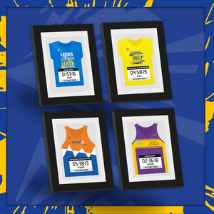 Celebrate your achievement at the Rob Burrow Leeds Marathon & Leeds Half Marathon in style with a personalised race memento