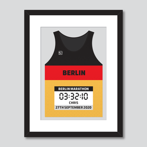 Berlin Marathon German flag personal best vest print