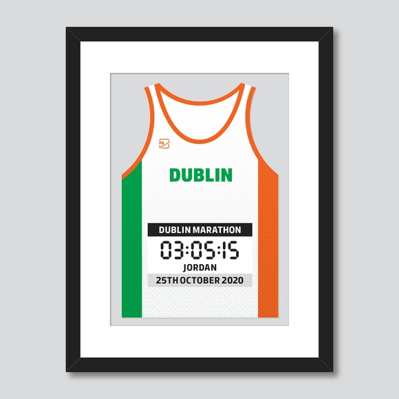 Dublin Marathon Ireland flag personal best vest print