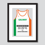 Galway Marathon Ireland flag personal best vest print