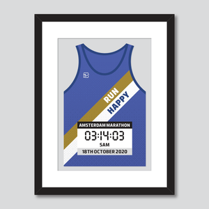 Amsterdam Marathon personal best vest print