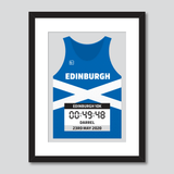 Edinburgh Marathon personal best vest print