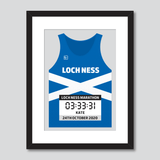 Loch Ness Marathon personal best vest print