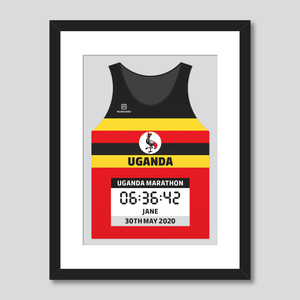 Uganda Marathon personal best vest print